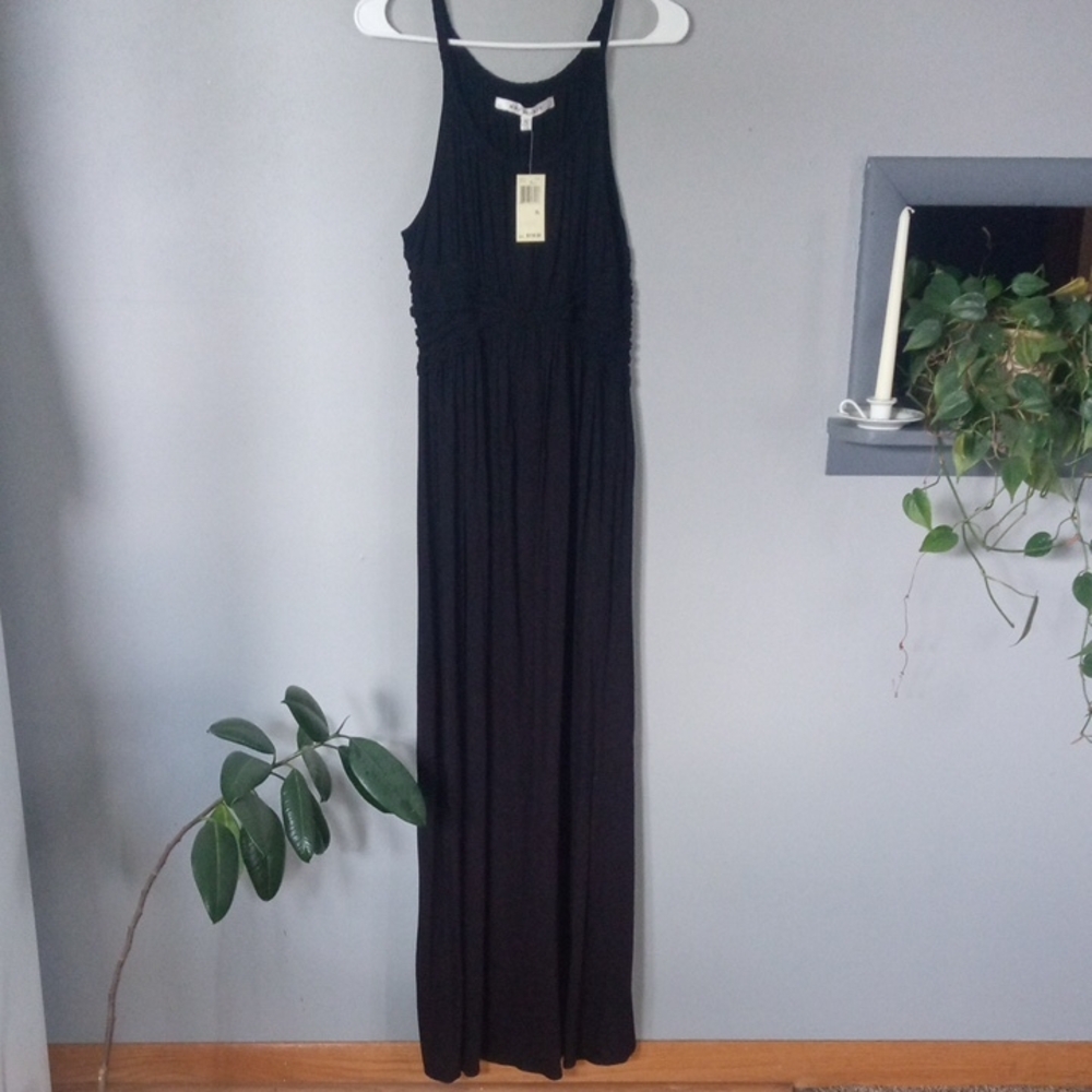 Max Studio Elegant Black Maxi Dress Size XL
